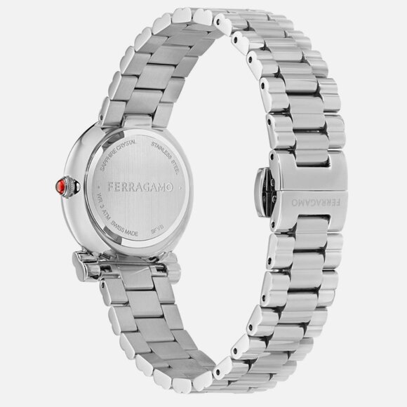 Ferragamo 28mm Ladies Silver Watch